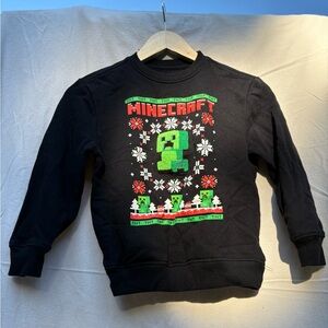 Black Minecraft Holiday Sweatshirt - Ugly Sweater style